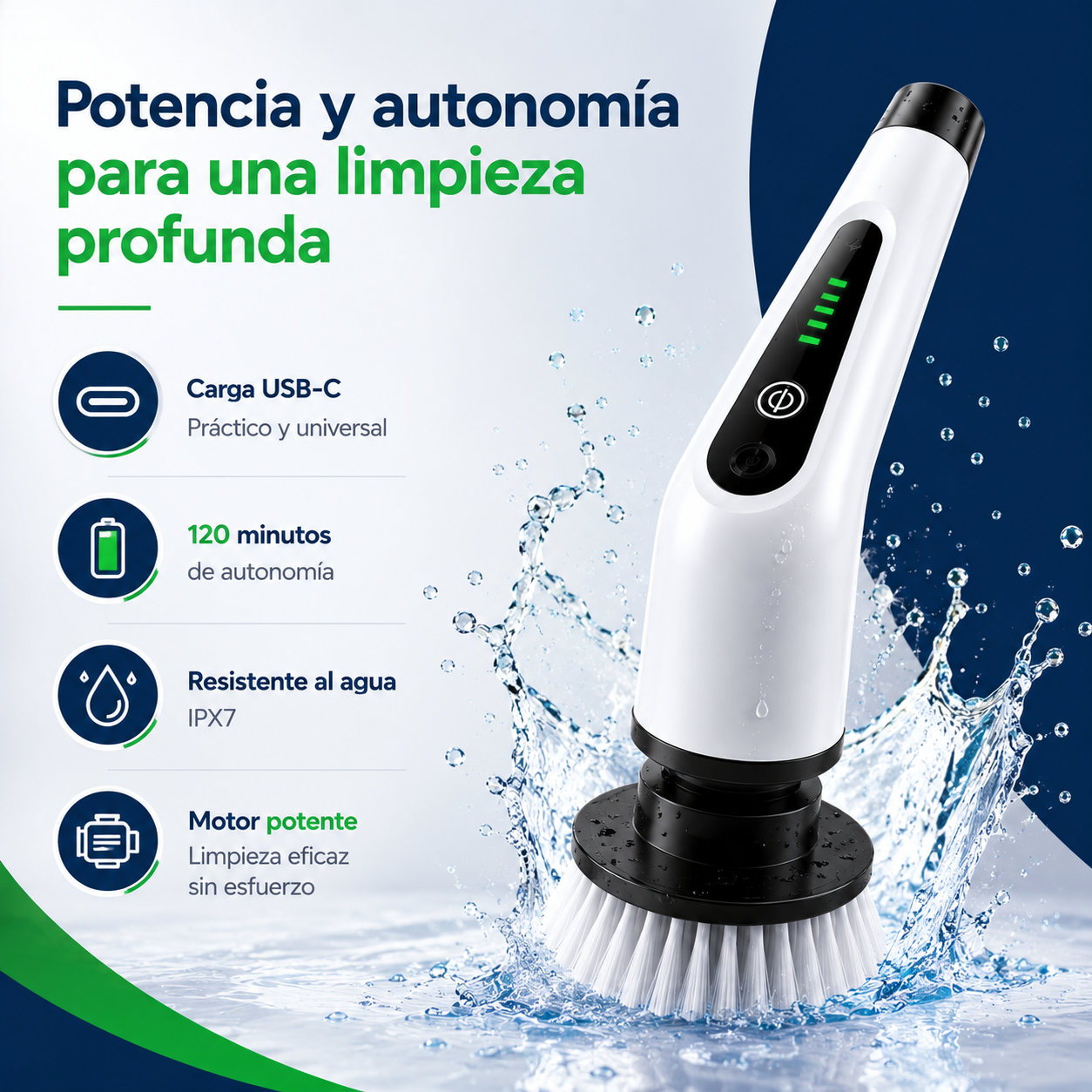 PowerClean™ | Cepillo Eléctrico 9 en 1