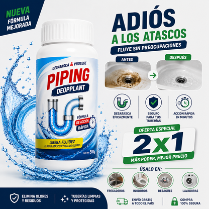Destapador de Tuberías en Polvo | PROMO 2x1