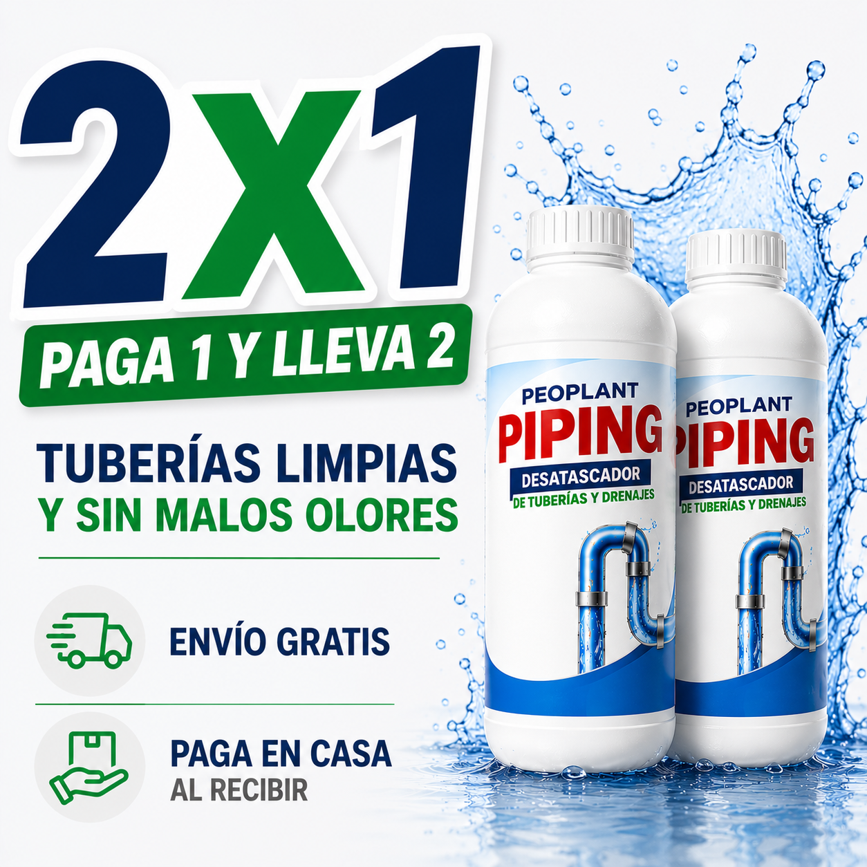 Destapador de Tuberías en Polvo | PROMO 2x1