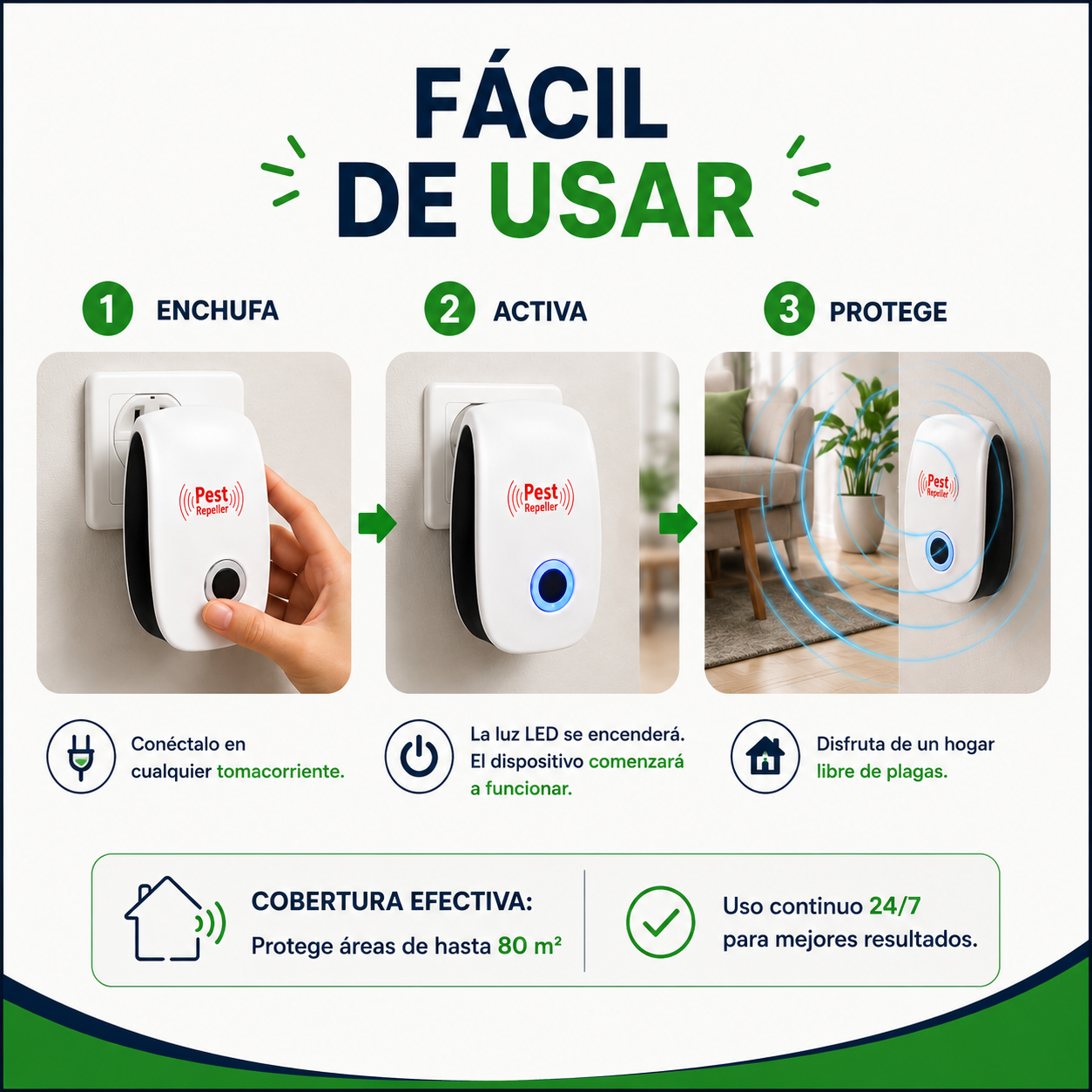 Repelente ultrasonico de plagas - 2x1 SOLO HOY