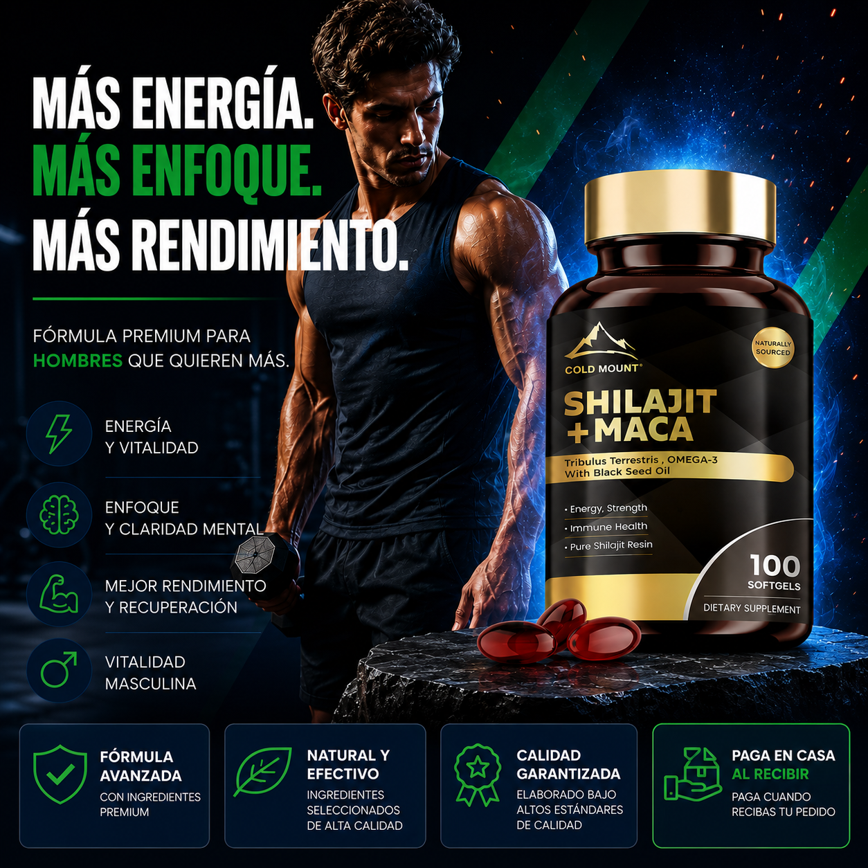 Shilajit + Maca 100 Capsulas | 3X2 solo HOY