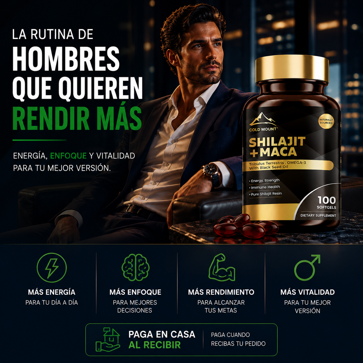 Shilajit + Maca 100 Capsulas | 3X2 solo HOY