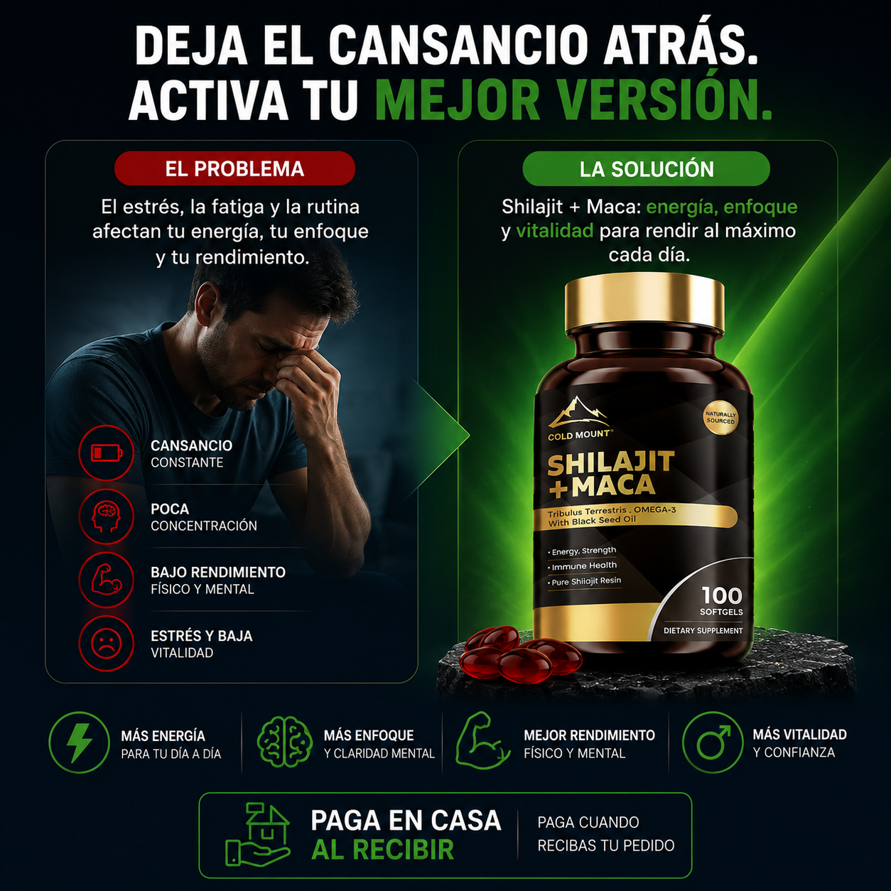 Shilajit + Maca 100 Capsulas | 3X2 solo HOY