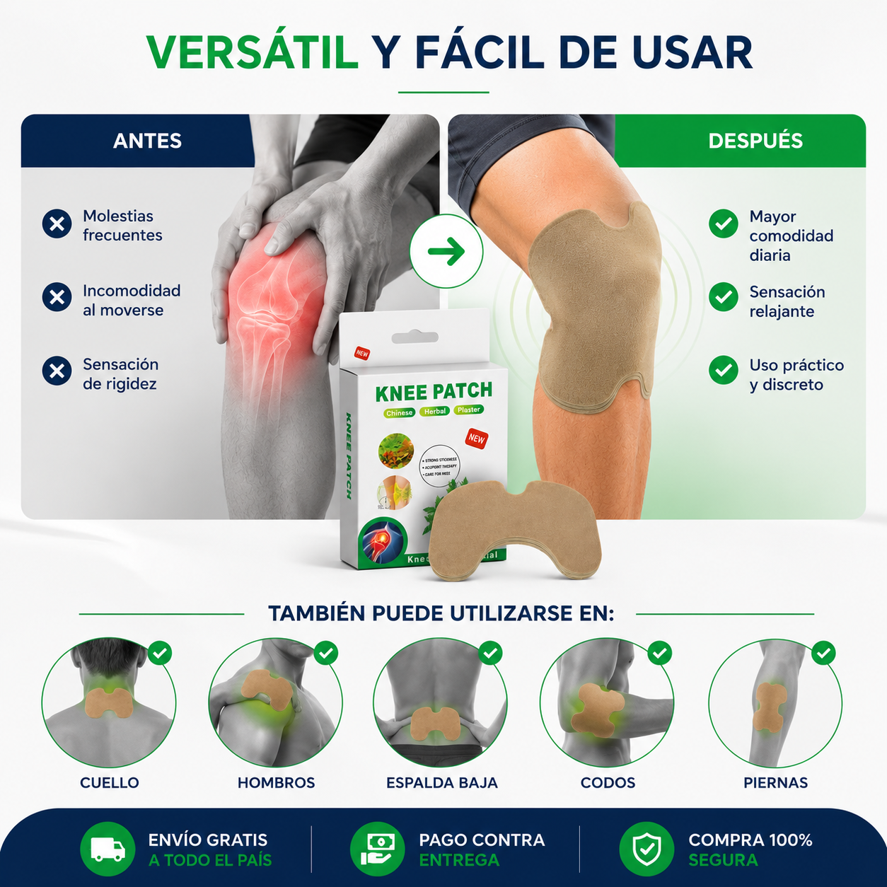 FlexPatch™ | 50 Parches para Alivio de Articulaciones